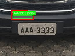 Processed image with license plate annotations