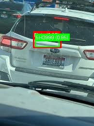 Processed image with license plate annotations