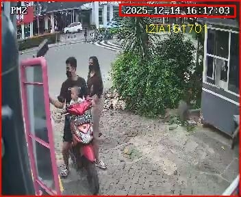 Processed image with license plate annotations