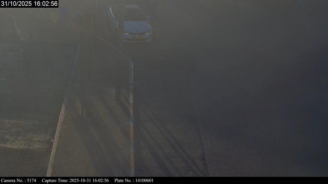 Processed image with license plate annotations