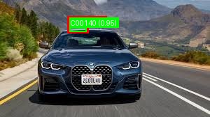 Processed image with license plate annotations