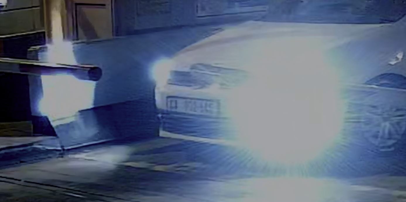 Processed image with license plate annotations