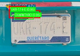 Processed image with license plate annotations