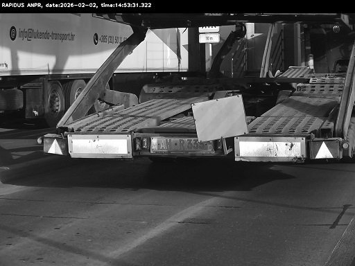 Processed image with license plate annotations