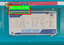 Processed image with license plate annotations