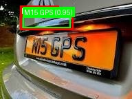 Processed image with license plate annotations