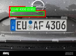 Processed image with license plate annotations