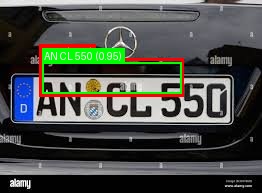 Processed image with license plate annotations