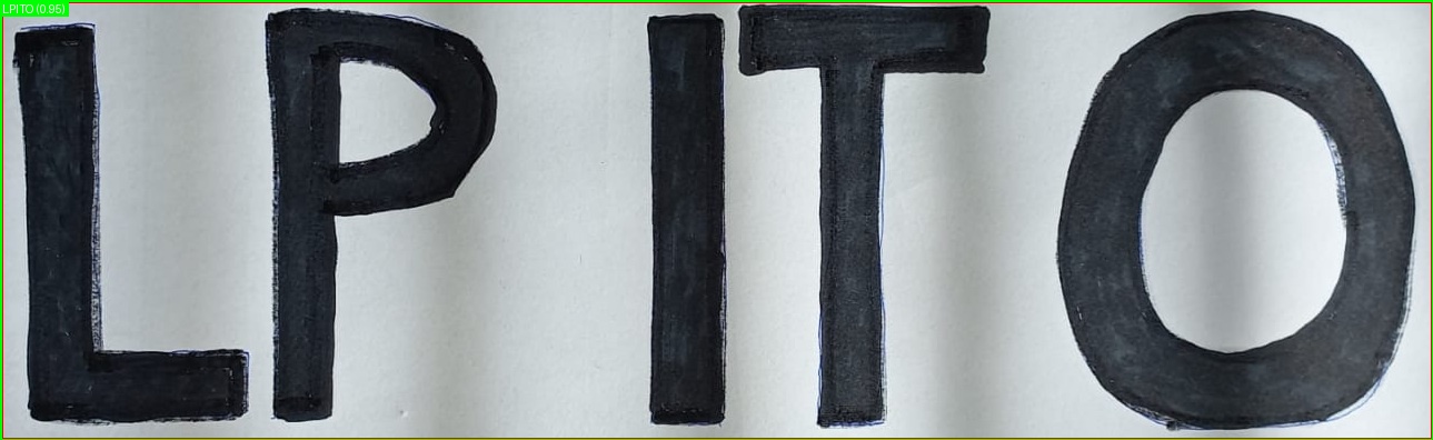 Processed image with license plate annotations