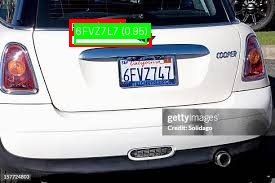 Processed image with license plate annotations