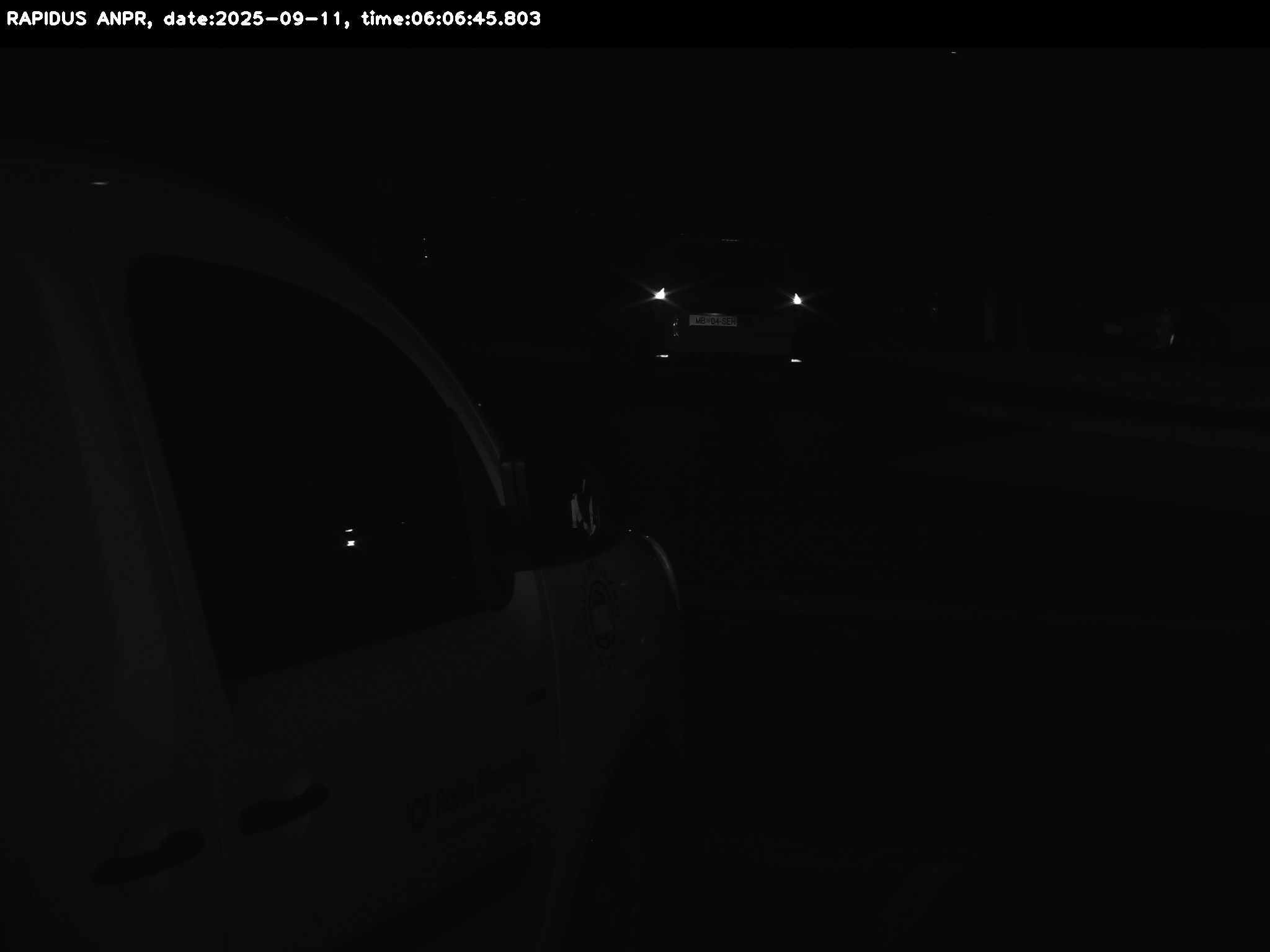 Processed image with license plate annotations