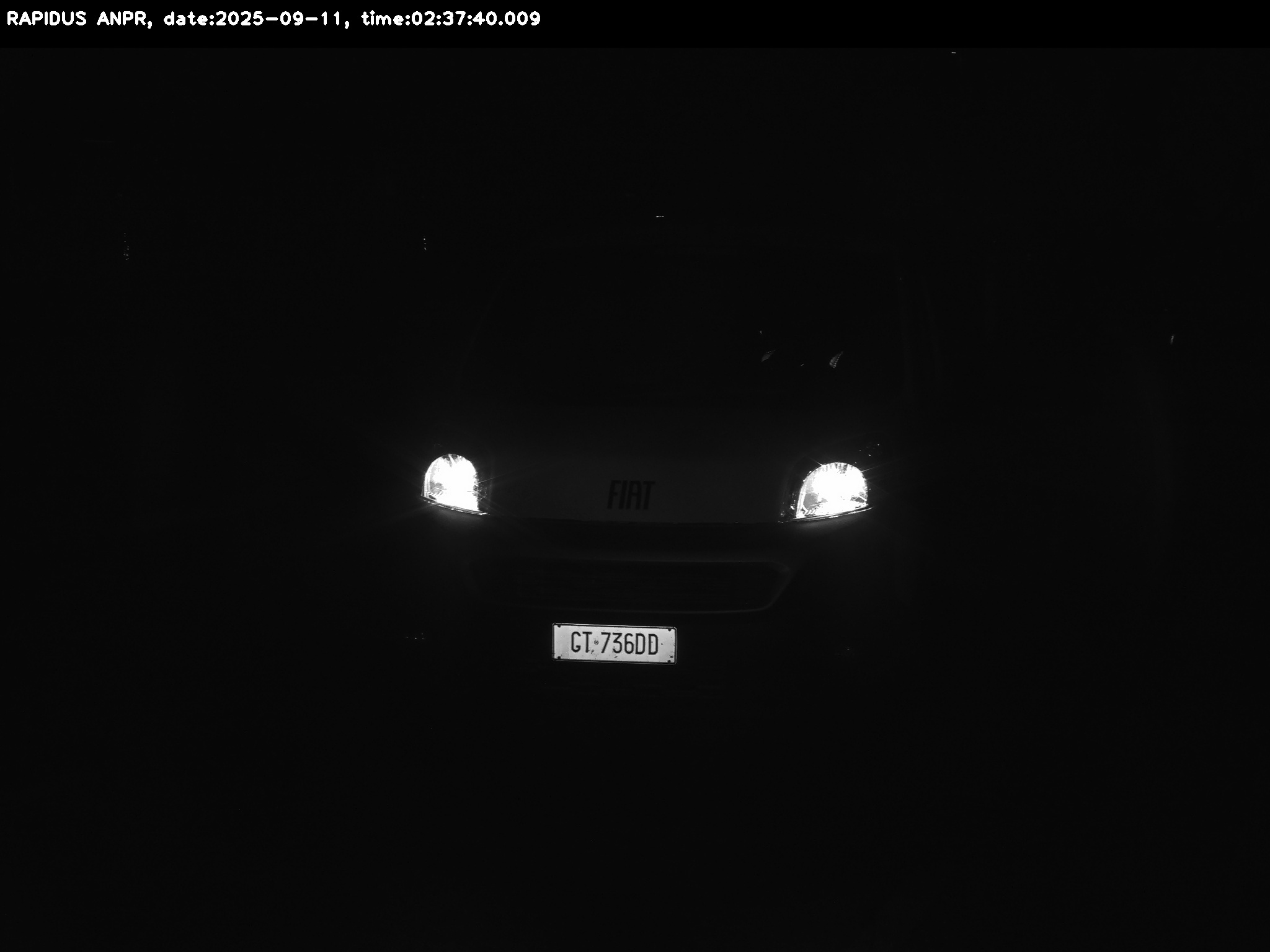 Processed image with license plate annotations