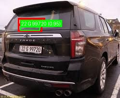 Processed image with license plate annotations