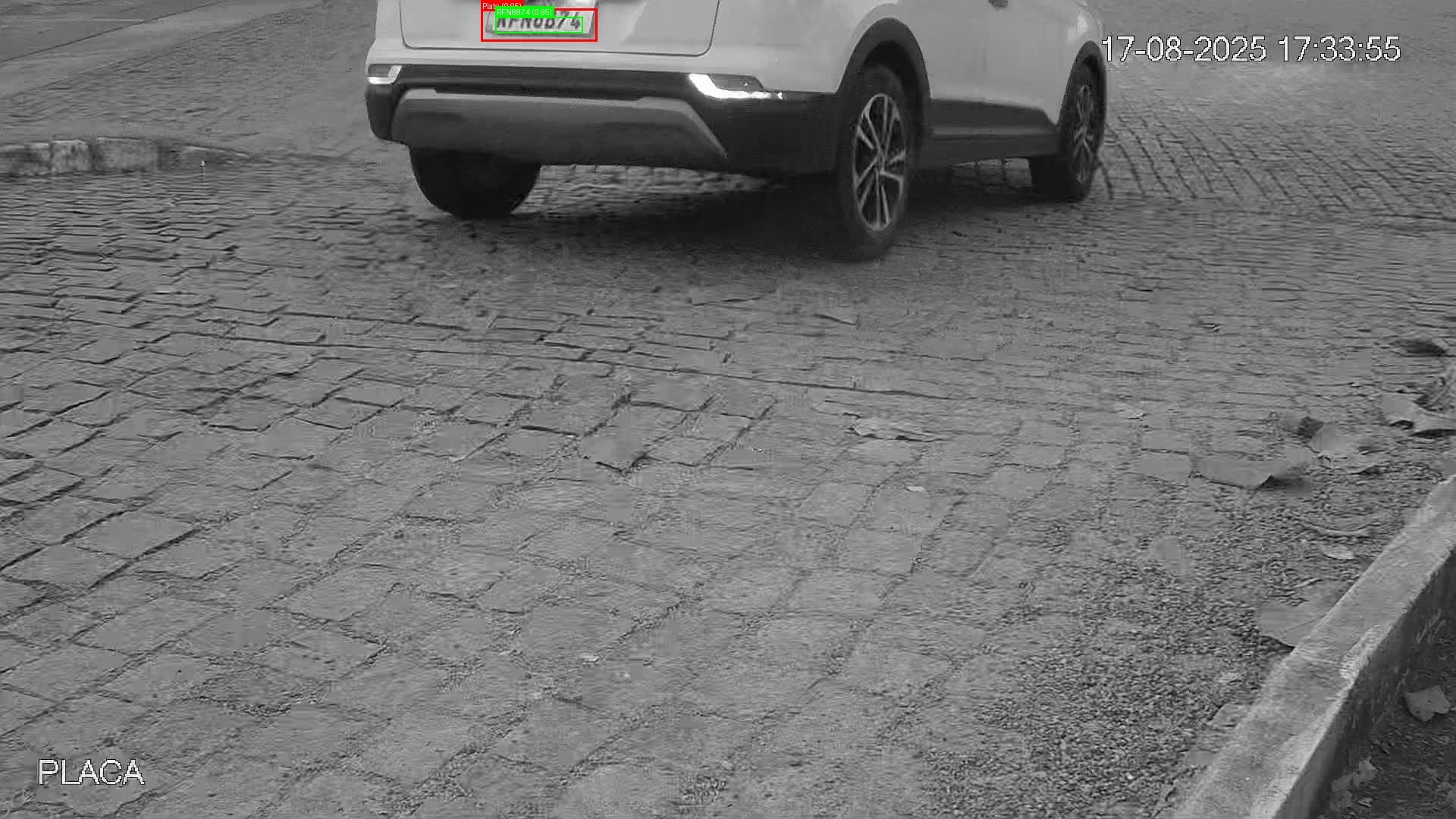 Processed image with license plate annotations