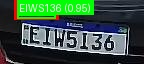 Processed image with license plate annotations