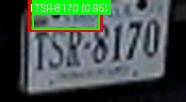 Processed image with license plate annotations