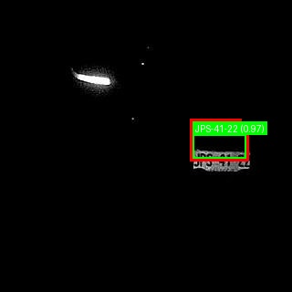 Processed image with license plate annotations