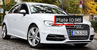 Processed image with license plate annotations